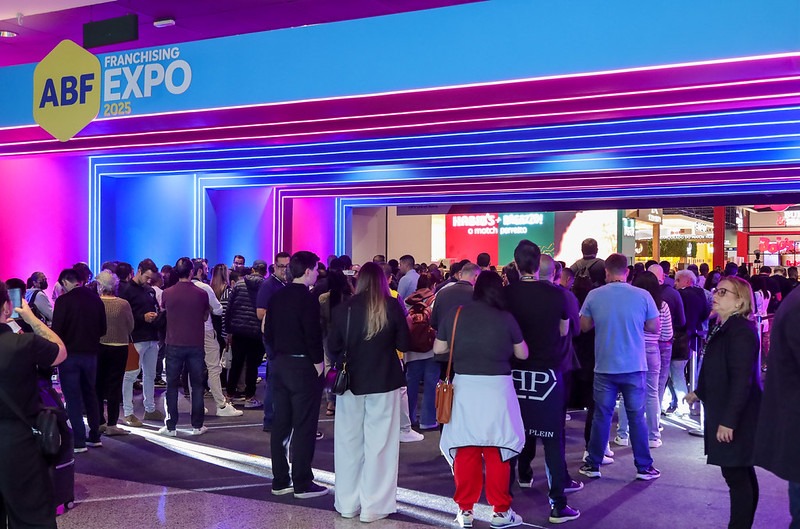 Imagem da entrada da ABF Franchising Expo, evento no qual a 4TE Grou´p vai participar em 2026 para levar soluções de crédito para franquias.
